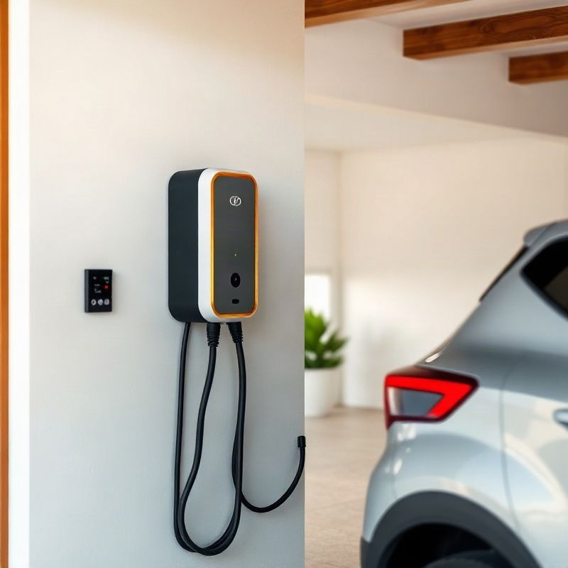 Cargador EV instalado en garaje residencial en Punta del Este