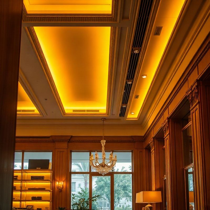Iluminación LED cálida en interior de boutique en Punta del Este