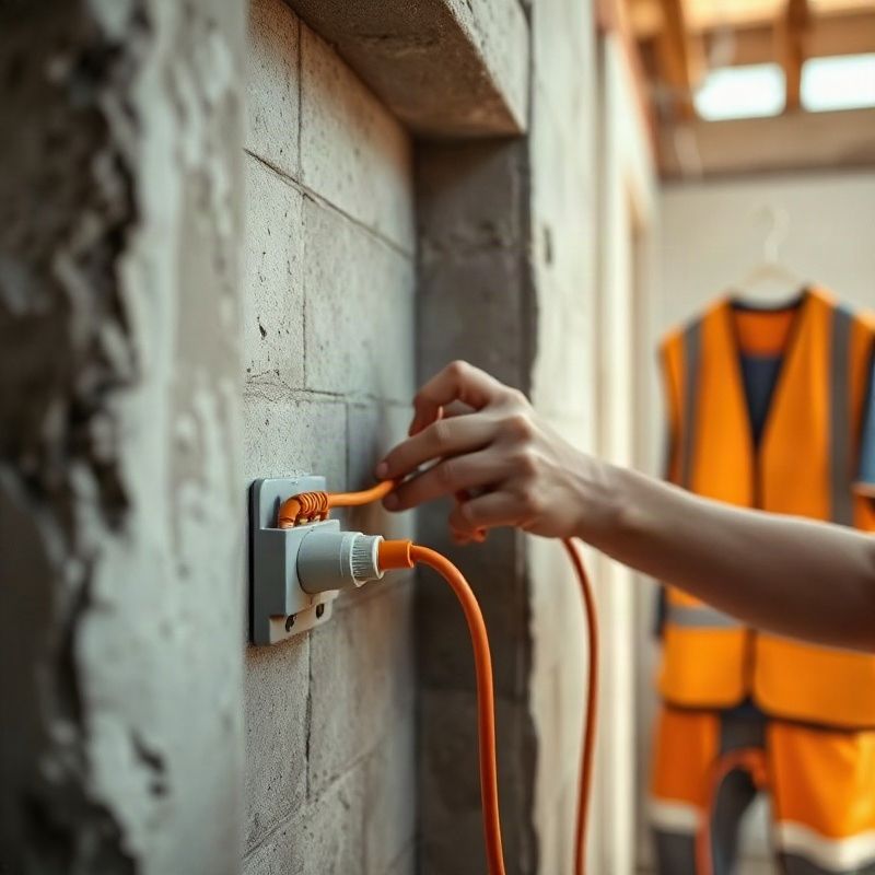 Instalación de canalización eléctrica en obra residencial en Punta del Este